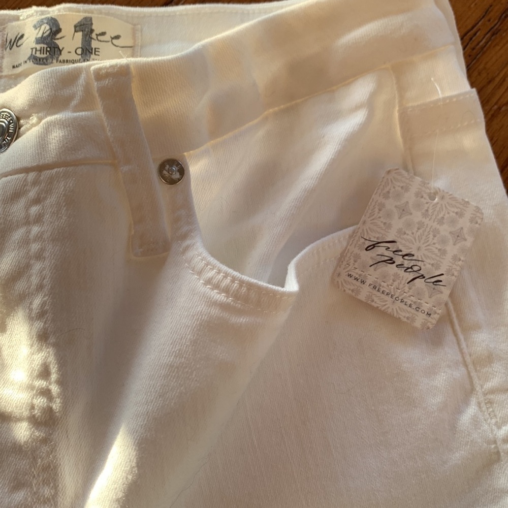 Free People Montana Lily White Denim Skinny Jeans Women’s Classic NWT Size 31 - Picture 7 of 10